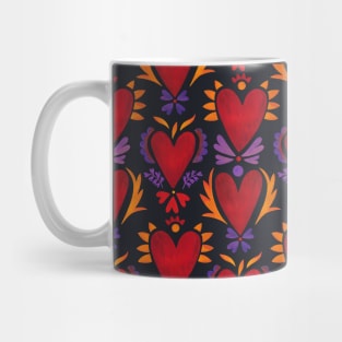 Mexican Burning Heart Pattern Mug